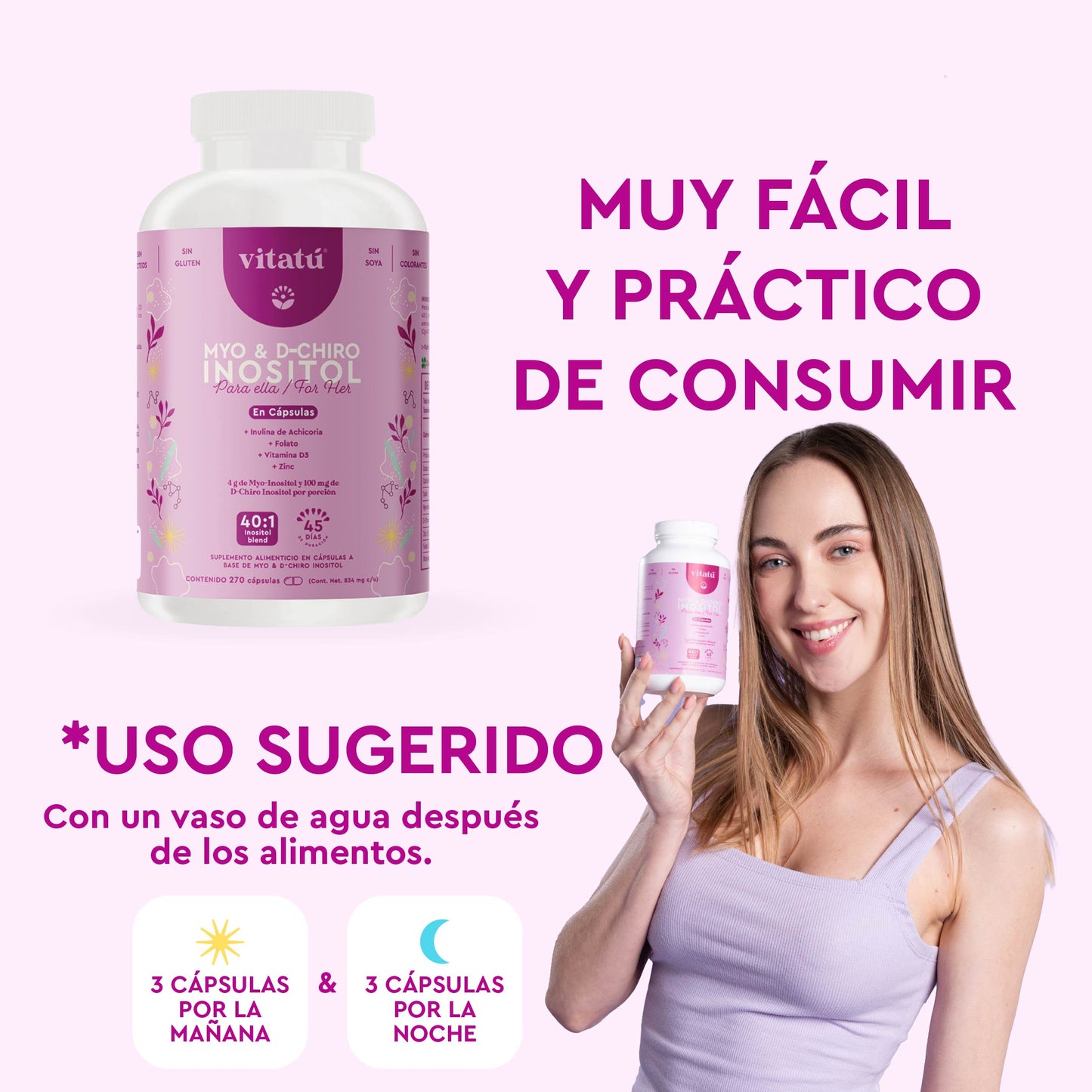 Myo & D-Chiro Inositol Capsulas 45dias